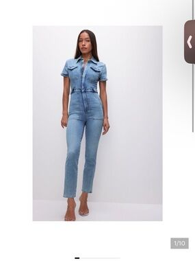 Good American Fit For Success Denim Jumpsuit. Size Xsmall!!! NWT!!!
